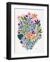 Teal Blush Garden-Cat Coquillette-Framed Giclee Print