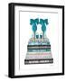 Teal Bookstack Shoe-Amanda Greenwood-Framed Art Print