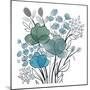 Teal Bouquet-Boho Hue Studio-Mounted Art Print