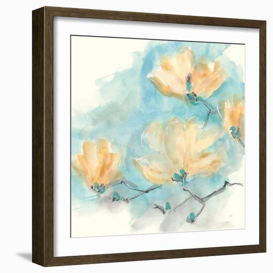 Teal Buds III-Chris Paschke-Framed Art Print