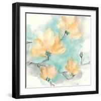 Teal Buds IV-Chris Paschke-Framed Art Print