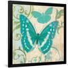 Teal Butterfly I-Alan Hopfensperger-Framed Art Print