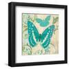 Teal Butterfly I-Alan Hopfensperger-Framed Art Print