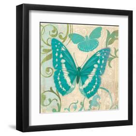 Teal Butterfly I-Alan Hopfensperger-Framed Art Print