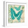 Teal Butterfly I-Alan Hopfensperger-Framed Art Print