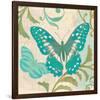 Teal Butterfly II-Alan Hopfensperger-Framed Art Print