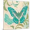 Teal Butterfly II-Alan Hopfensperger-Mounted Art Print