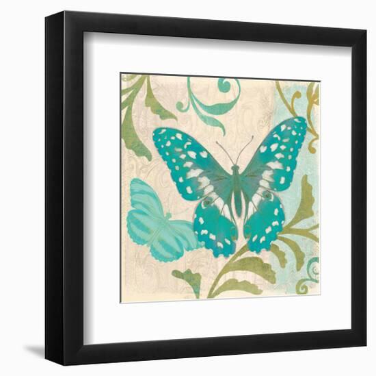 Teal Butterfly II-Alan Hopfensperger-Framed Art Print