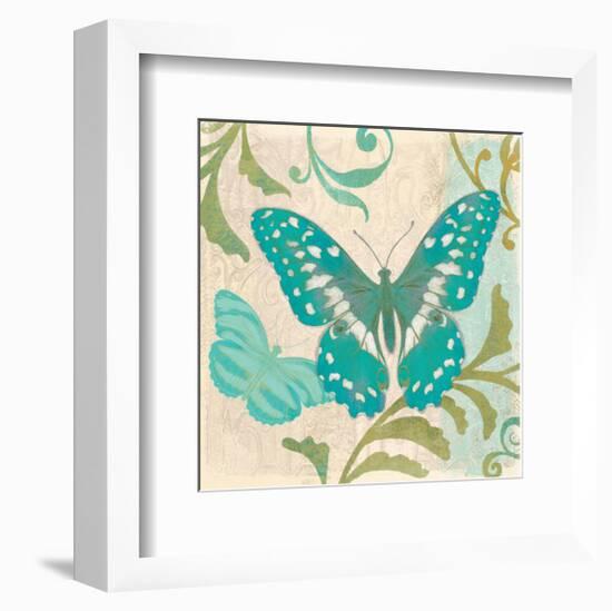 Teal Butterfly II-Alan Hopfensperger-Framed Art Print