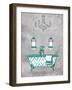 Teal Chip Borderless-Jace Grey-Framed Art Print