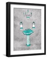 Teal Chip Mate Borderless-Jace Grey-Framed Art Print