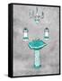 Teal Chip Mate Borderless-Jace Grey-Framed Stretched Canvas