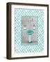 Teal Chip Mate-Jace Grey-Framed Art Print