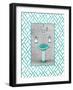 Teal Chip Mate-Jace Grey-Framed Art Print