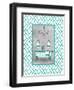 Teal Chip-Jace Grey-Framed Art Print