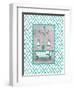 Teal Chip-Jace Grey-Framed Art Print