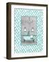 Teal Chip-Jace Grey-Framed Art Print