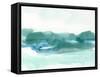 Teal Coast I-June Vess-Framed Stretched Canvas