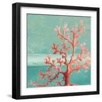 Teal Coral Reef I-Patricia Pinto-Framed Premium Giclee Print