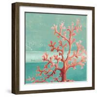 Teal Coral Reef I-Patricia Pinto-Framed Art Print