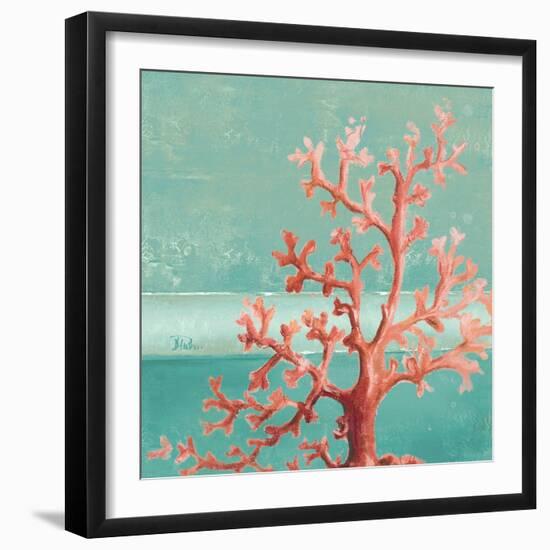 Teal Coral Reef I-Patricia Pinto-Framed Art Print