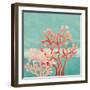 Teal Coral Reef II-Patricia Pinto-Framed Art Print