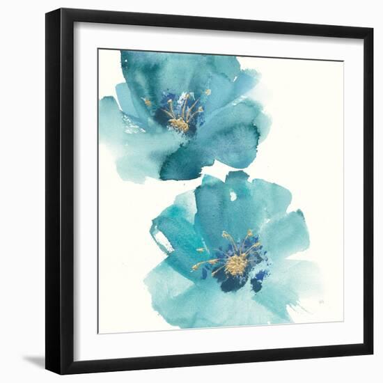 Teal Cosmos III-Chris Paschke-Framed Art Print