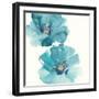 Teal Cosmos III-Chris Paschke-Framed Art Print