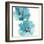 Teal Cosmos III-Chris Paschke-Framed Art Print