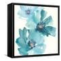 Teal Cosmos IV-Chris Paschke-Framed Stretched Canvas