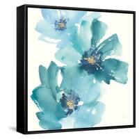 Teal Cosmos IV-Chris Paschke-Framed Stretched Canvas