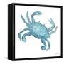 Teal Crab-Patti Bishop-Framed Stretched Canvas