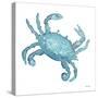 Teal Crab-Patti Bishop-Stretched Canvas