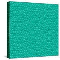 Teal Diamonds-Hello Angel-Stretched Canvas