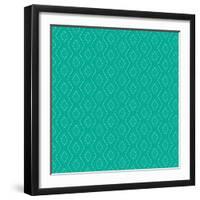 Teal Diamonds-Hello Angel-Framed Giclee Print