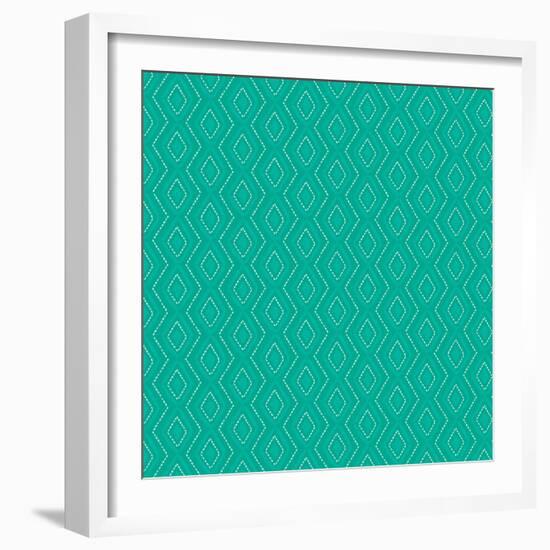 Teal Diamonds-Hello Angel-Framed Giclee Print