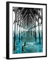 Teal Dock I-Jairo Rodriguez-Framed Art Print