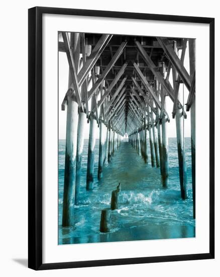 Teal Dock I-Jairo Rodriguez-Framed Art Print