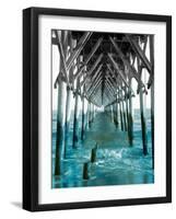 Teal Dock I-Jairo Rodriguez-Framed Art Print