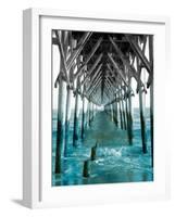 Teal Dock I-Jairo Rodriguez-Framed Art Print