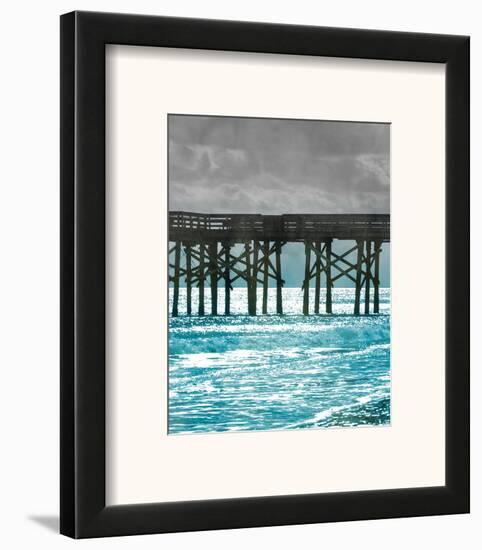Teal Dock II-Jairo Rodriguez-Framed Art Print