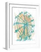 Teal Ferris Wheel I-Lanie Loreth-Framed Art Print