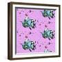 Teal Fish and Bubbles - Pink-Megan Aroon Duncanson-Framed Giclee Print