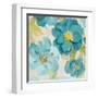 Teal Floral Delicate I-Lanie Loreth-Framed Art Print