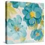 Teal Floral Delicate I-Lanie Loreth-Stretched Canvas