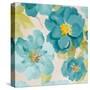 Teal Floral Delicate I-Lanie Loreth-Stretched Canvas