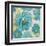 Teal Floral Delicate II-Lanie Loreth-Framed Art Print