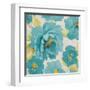 Teal Floral Delicate II-Lanie Loreth-Framed Art Print