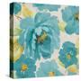 Teal Floral Delicate II-Lanie Loreth-Stretched Canvas