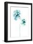 Teal Florals-Lesia Binkin-Framed Art Print